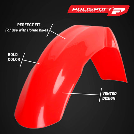 Polisport Motocross (MX) Replica Plastic Kit for Honda CR 125R/250R (2002-03) Dirt Bike – OEM Quality, Durable, Flexible & Perfect Fit – Red/White
