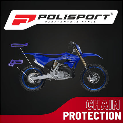Polisport Motocross Motorcycles (MX) Chain Guide & Chain Slider for Yamaha YZ250F/YZ450F (2009-2013) Dirt Bikes - OEM Quality TPU Chain Guide & Slider, Durable, Easy to Install