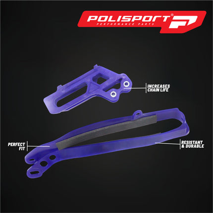 Polisport Motocross Motorcycles (MX) Chain Guide & Chain Slider for Yamaha YZ250F/YZ450F (2009-2013) Dirt Bikes - OEM Quality TPU Chain Guide & Slider, Durable, Easy to Install
