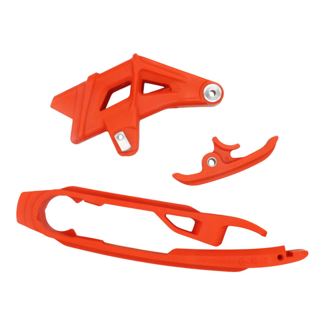 Polisport Motocross Motorcycles (MX) Chain Guide & Chain Slider for KTM SX (2012-2025) Dirt Bikes - OEM Quality TPU Chain Guide, Slider & Sliding Piece, Durable, Easy to Install - Orange
