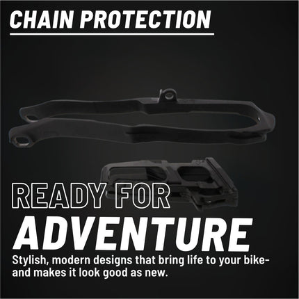 Polisport Motocross Motorcycles (MX) Chain Guide & Chain Slider for Honda CRF450R (2013) Dirt Bikes - OEM Quality TPU Chain Guide & Slider, Durable, Easy to Install, Black