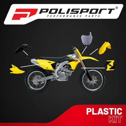 Polisport Motocross (MX) Replica Plastic Kit for Suzuki RMZ 450 (2008-17) Dirt Bike