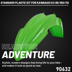 Polisport Full Plastic Kit for Kawasaki KX 85/100/112 (2014-21) - Green/White