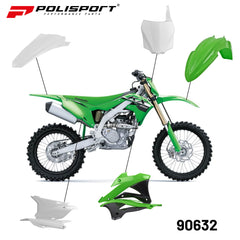 Polisport Full Plastic Kit for Kawasaki KX 85/100/112 (2014-21) - Green/White