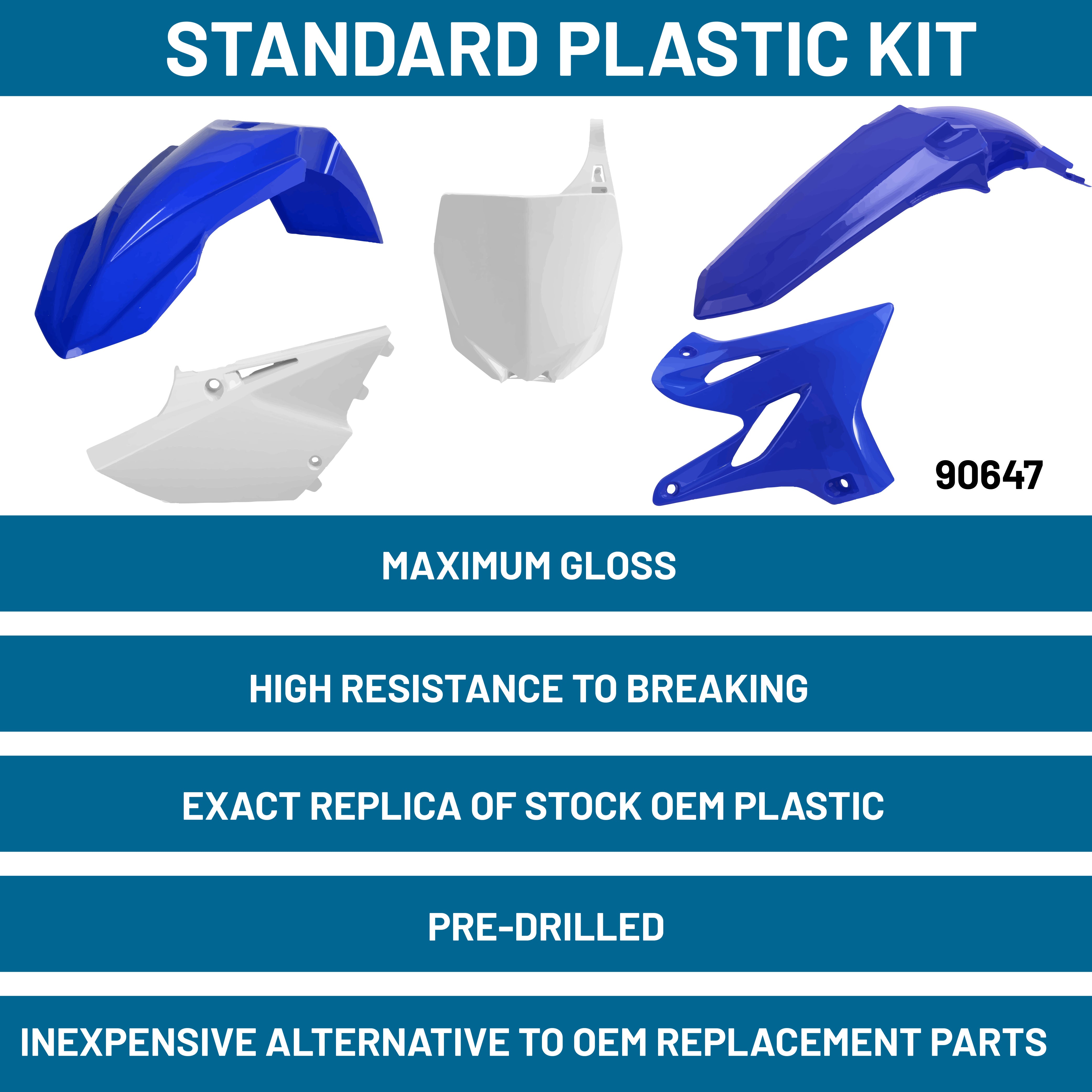 Polisport Full Plastic Kit for Yamaha YZ 125/250 (2015-20) - Blue/White