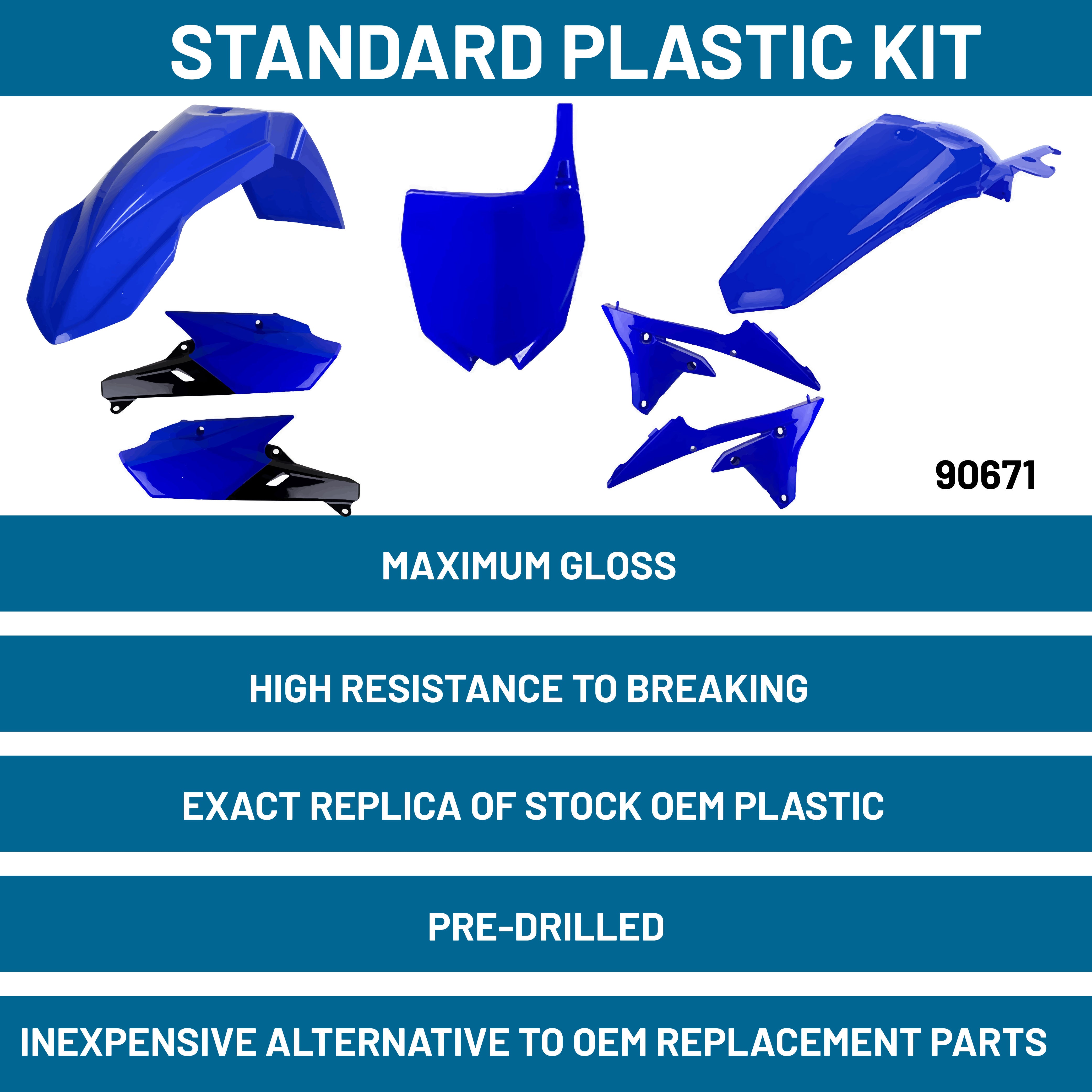 Polisport Motocross (MX) Replica Plastic Kit for Yamaha YZ 250F (2014-18) Dirt Bike