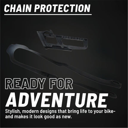 Polisport Motocross Motorcycles (MX) Chain Guide & Chain Slider for Kawasaki KX250F (2017-2020) and KX450F (2016-2018) Dirt Bikes - OEM Quality TPU Chain Guide & Slider, Durable, Black