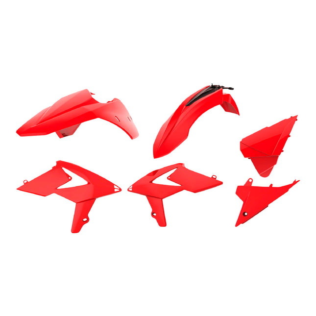 Polisport Motocross (MX) Replica Plastic Kit for BETA RR 2T & 4T (2013–2017) Dirt Bike – OEM Quality, Durable, Flexible & Perfect Fit – Red