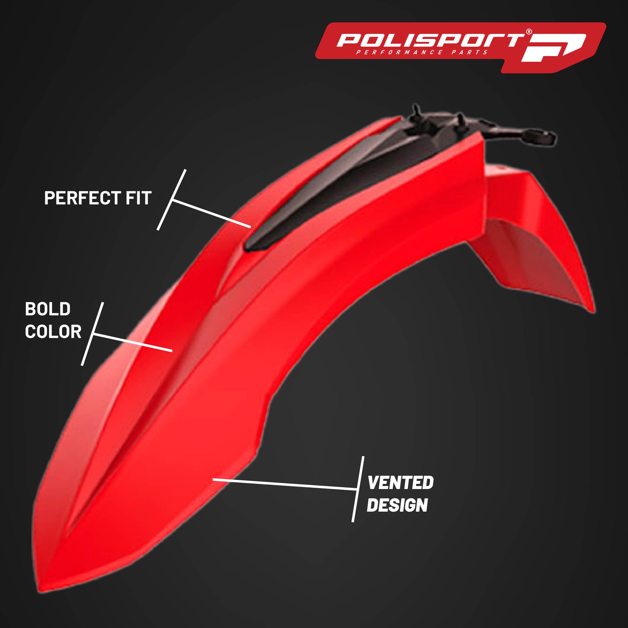 Polisport Motocross (MX) Replica Plastic Kit for BETA RR 2T & 4T (2013–2017) Dirt Bike – OEM Quality, Durable, Flexible & Perfect Fit – Red