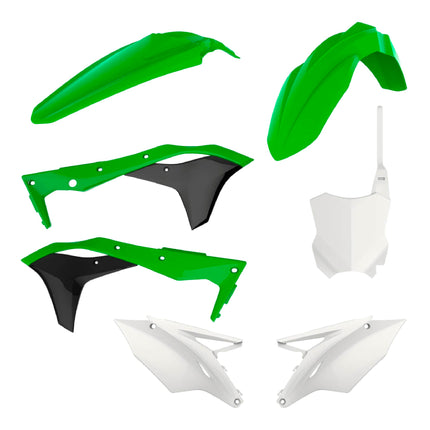 Polisport Motocross (MX) Replica Plastic Kit for Kawasaki KX 250F (2017-20) Dirt Bike– OEM Quality, Durable, Flexible & Perfect Fit – Green/Black
