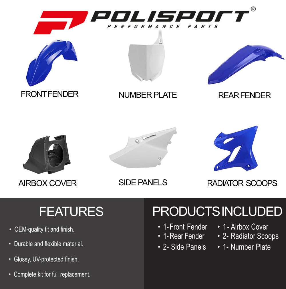Polisport Motocross (MX) Restyling Kit for Yamaha YZ 125/250 (2002-21) Dirt Bike