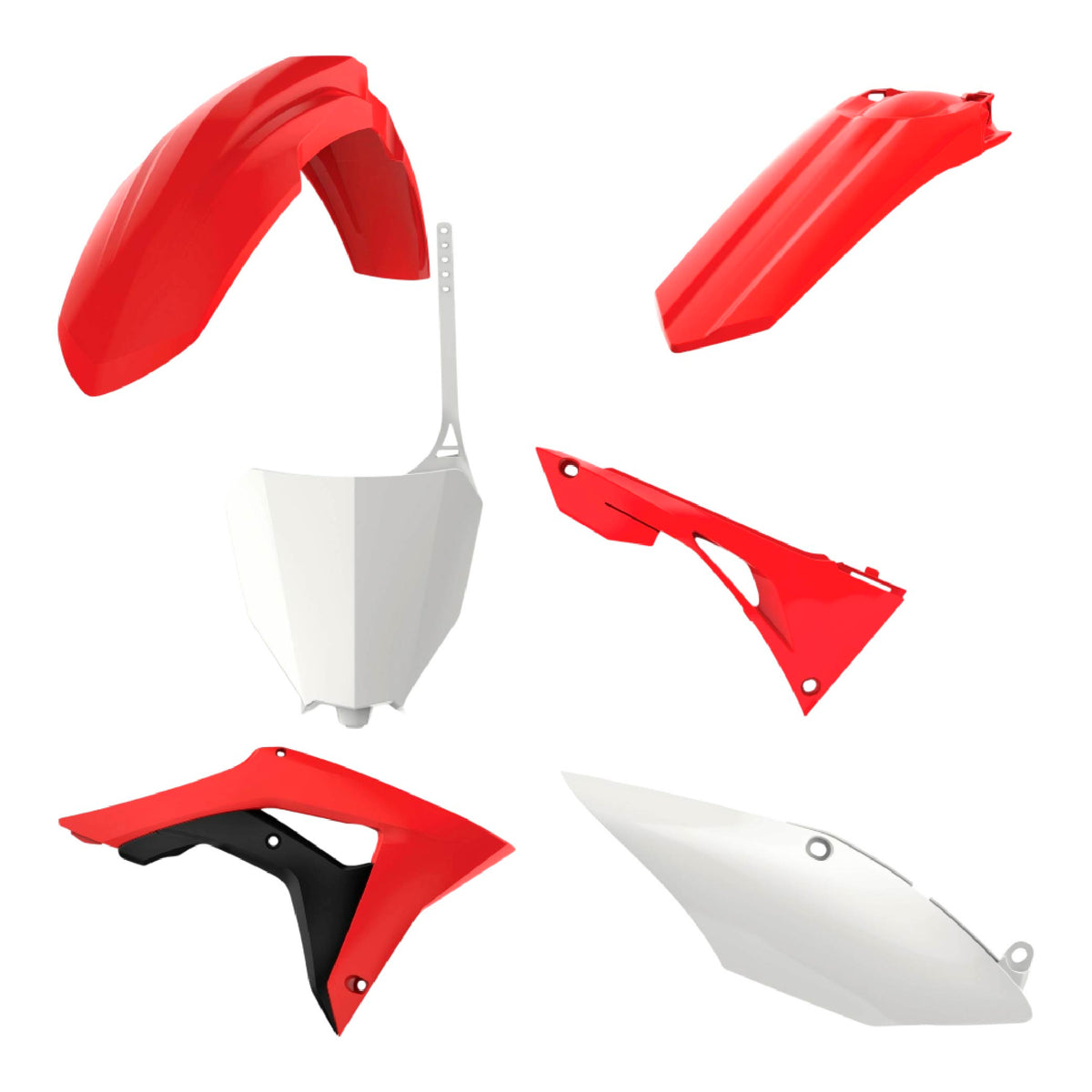 Polisport Motocross (MX) Replica Plastic Kit for Honda CRF 450R (2017-20) Dirt Bike – OEM Quality, Durable, Flexible & Perfect Fit – Red/White/Black