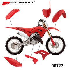 Polisport Full Plastic Kit for Honda CRF 250R (2018-21) OEM Quality Restyling Kit with Superior Fit, Flexibility, and Durability (Red)