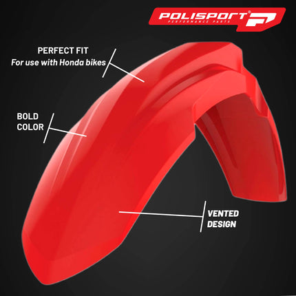 Polisport Motocross (MX) Replica Plastic Kit for Honda CRF 450R (2017-20) Dirt Bike – OEM Quality, Durable, Flexible & Perfect Fit – Red