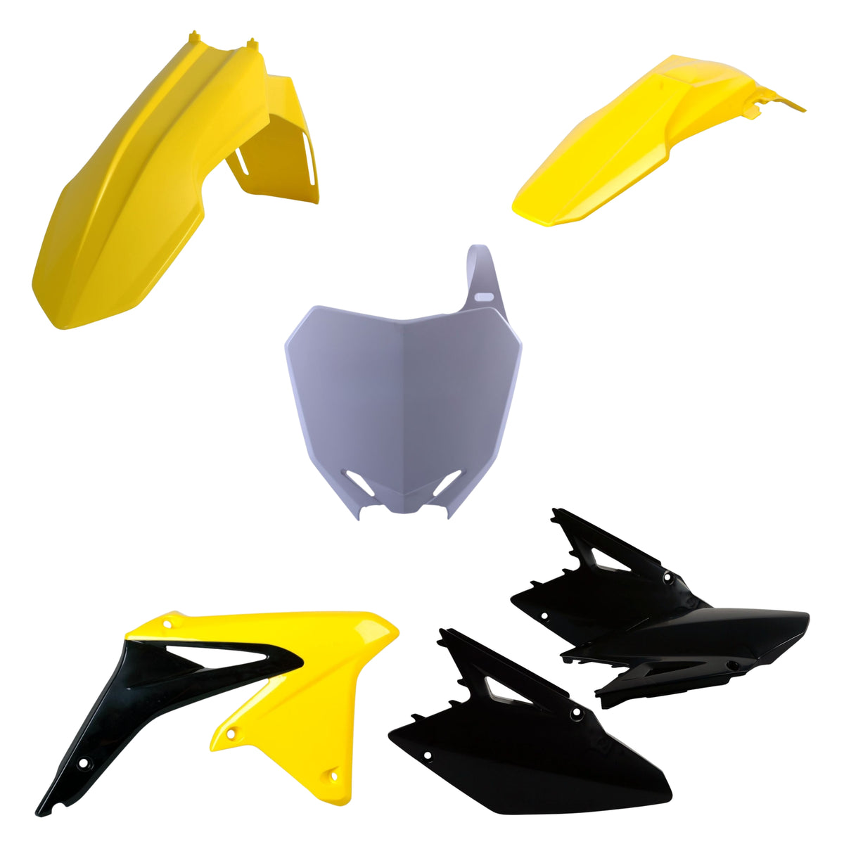 Polisport Full Plastic Kit for Suzuki RMZ 450 (2008-17) OEM Quality Restyling Kit with Superior Fit, Flexibility, and Durability (Yellow/Black)