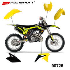 Polisport Full Plastic Kit for Suzuki RMZ 450 (2008-17) OEM Quality Restyling Kit with Superior Fit, Flexibility, and Durability (Yellow/Black)