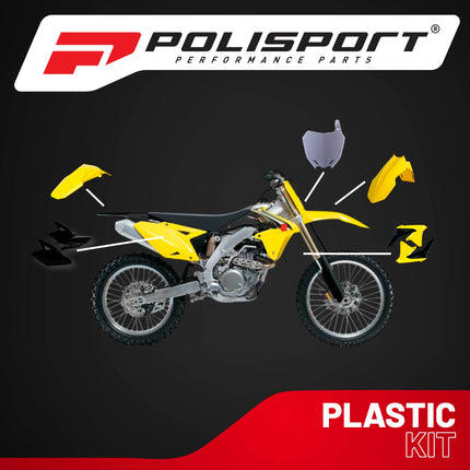 Polisport Motocross (MX) Replica Plastic Kit for Suzuki RMZ 450 (2008-17) Dirt Bike