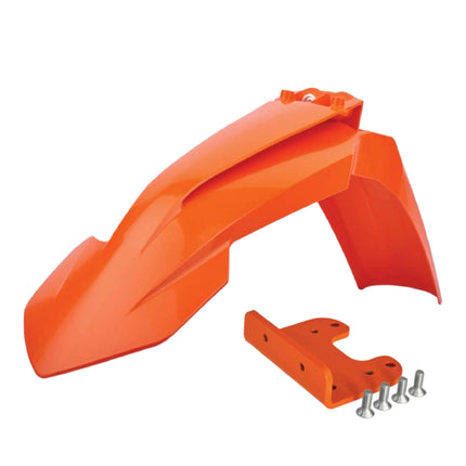 Polisport Motocross (MX) Front Fender for KTM EXC/EXC-F & SX/SX-F (2007-2013) Dirt Bike- OEM Quality, Durable, Flexible & Perfect Fit - Orange