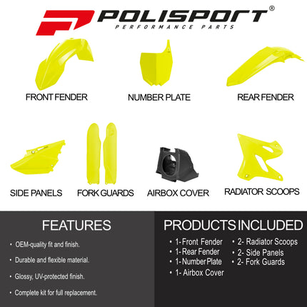 Polisport Motocross (MX) Restyling Kit for Yamaha YZ125/250 (2002-15) Dirt Bike