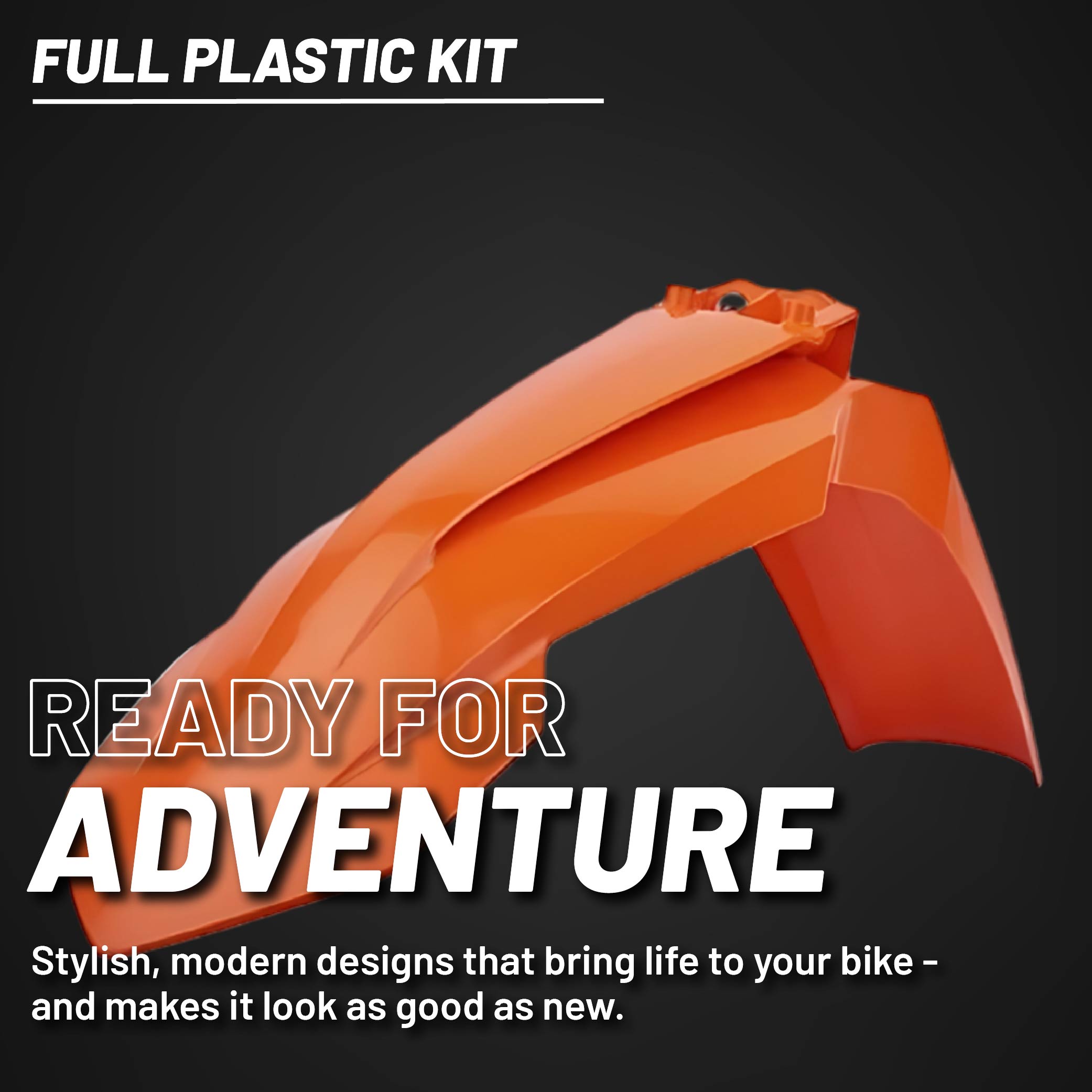 Polisport Motocross (MX) Replica Plastic Kit for KTM SX 85 (2018-24) Dirt Bike – OEM Quality, Durable, Flexible & Perfect Fit – Orange/White