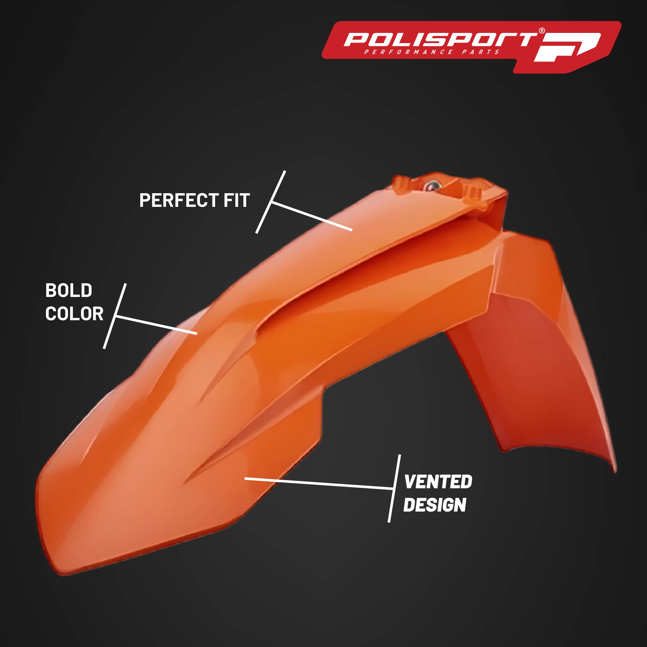 Polisport Motocross (MX) Replica Plastic Kit for KTM SX 85 (2018-24) Dirt Bike – OEM Quality, Durable, Flexible & Perfect Fit – Orange/White