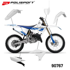 Polisport Full Plastic Kit for Yamaha YZ 250F (2019-23) OEM Quality Restyling Kit with Superior Fit, Flexibility, and Durability (White)