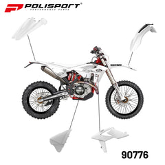 Polisport Full Plastic Kit for Beta RR 2T/4T (2018-19) OEM Quality Restyling Kit with Superior Fit, Flexibility, and Durability (White)