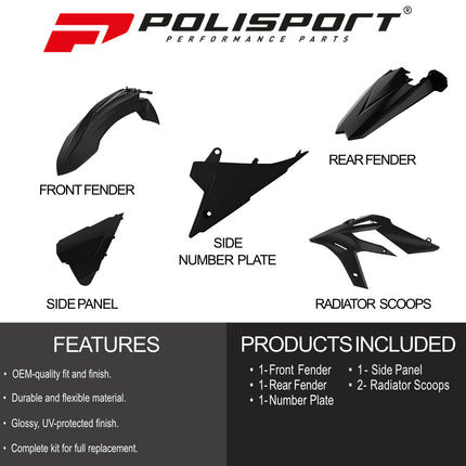 Polisport Motocross (MX) Replica Plastic Enduro Kit for Beta X-Trainer (2015-19) Dirt Bike