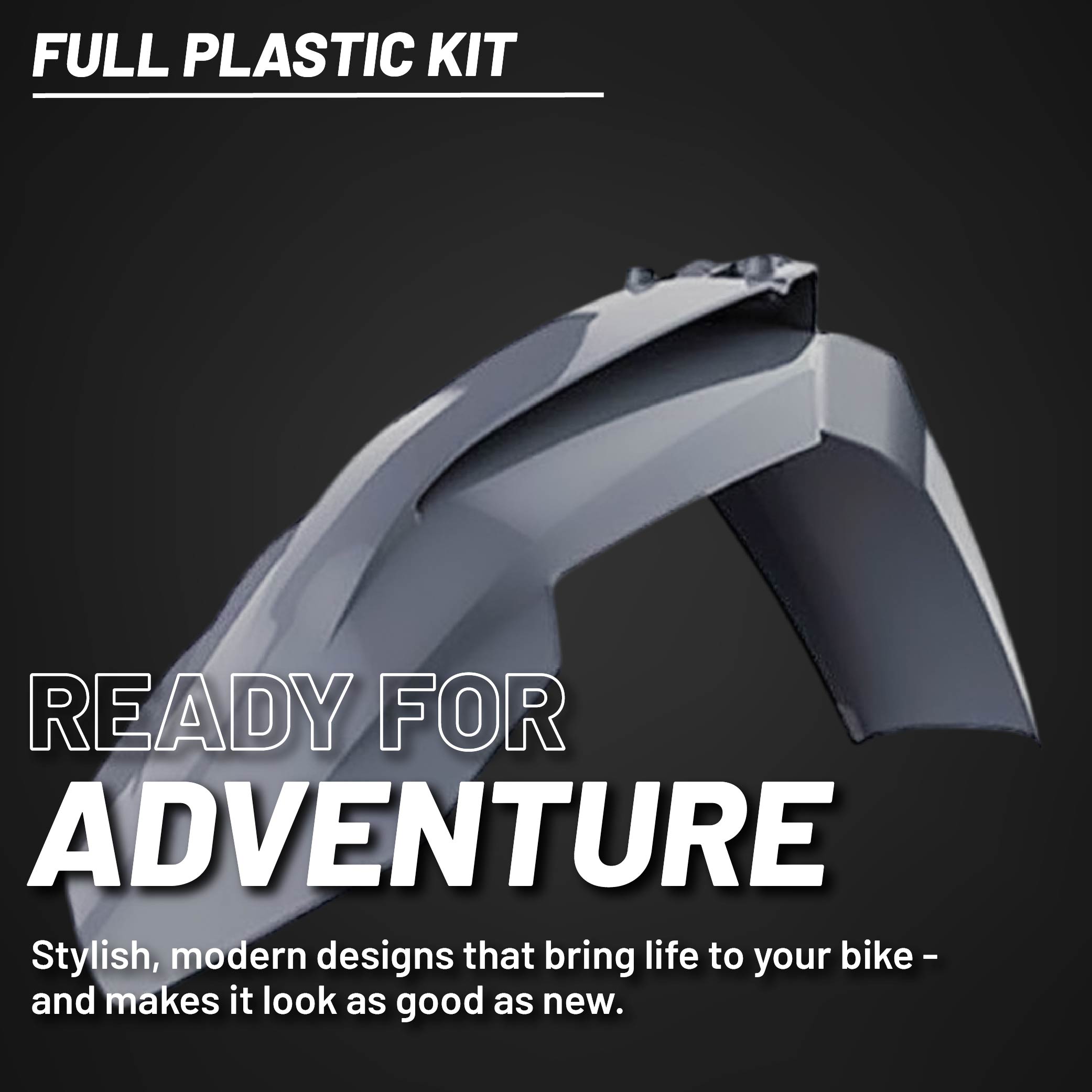 Polisport Motocross (MX) Replica Plastic Kit for KTM SX/SX-F XC/XC-F (2019-22) Dirt Bike – OEM Quality, Durable, Flexible & Perfect Fit – Nardo Gray