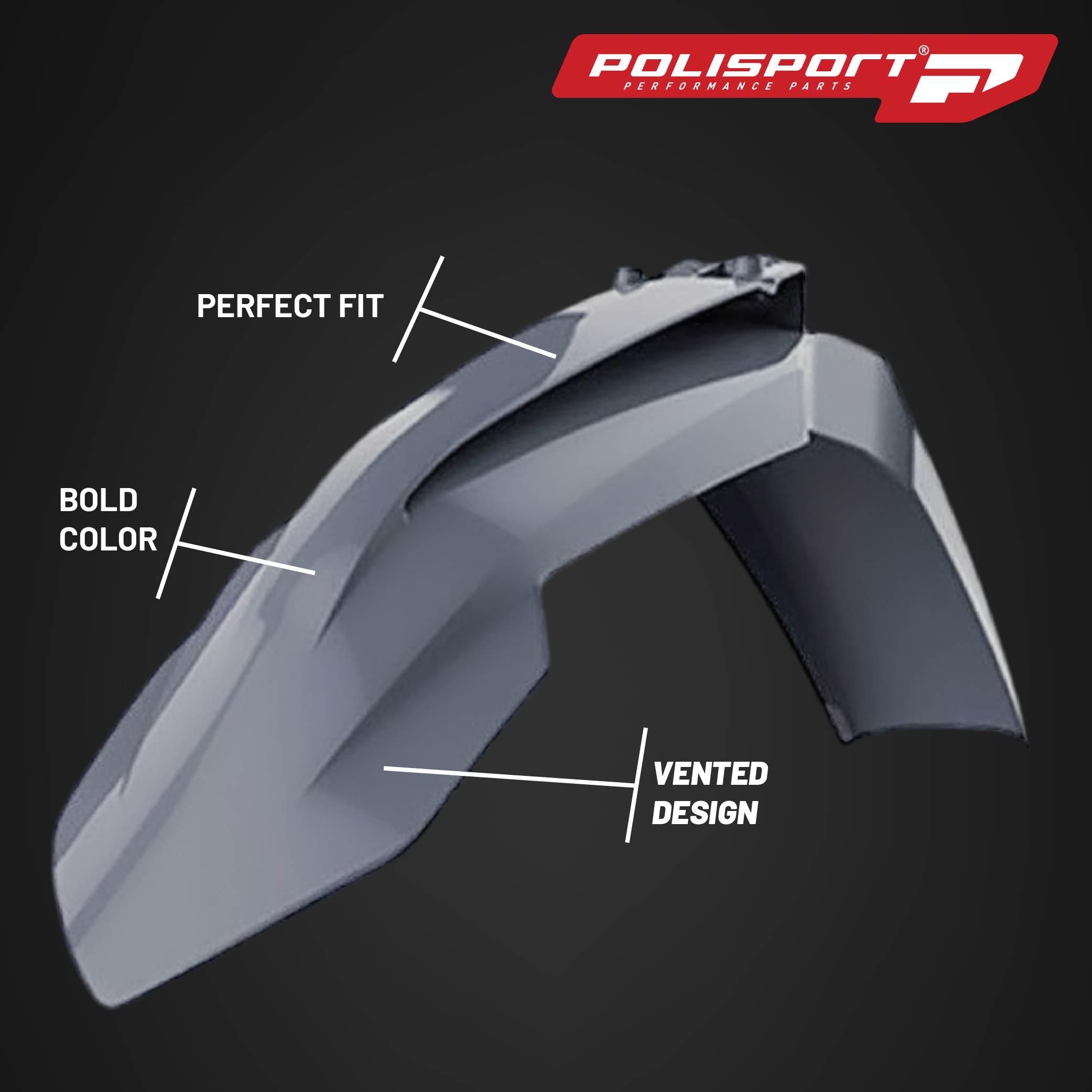 Polisport Motocross (MX) Replica Plastic Kit for KTM SX/SX-F XC/XC-F (2019-22) Dirt Bike – OEM Quality, Durable, Flexible & Perfect Fit – Nardo Gray