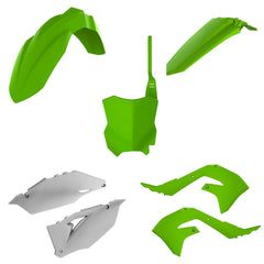 Polisport Full Plastic Kit for Kawasaki KX 250F (2019-24) OEM Quality Restyling Kit with Superior Fit, Flexibility, and Durability (Green/White)