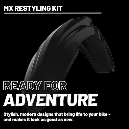 Polisport Motocross (MX) Restyling Kit for Honda CR125/250 (2004-07) Dirt Bike – OEM Quality, Durable, Flexible & Perfect Fit – Black