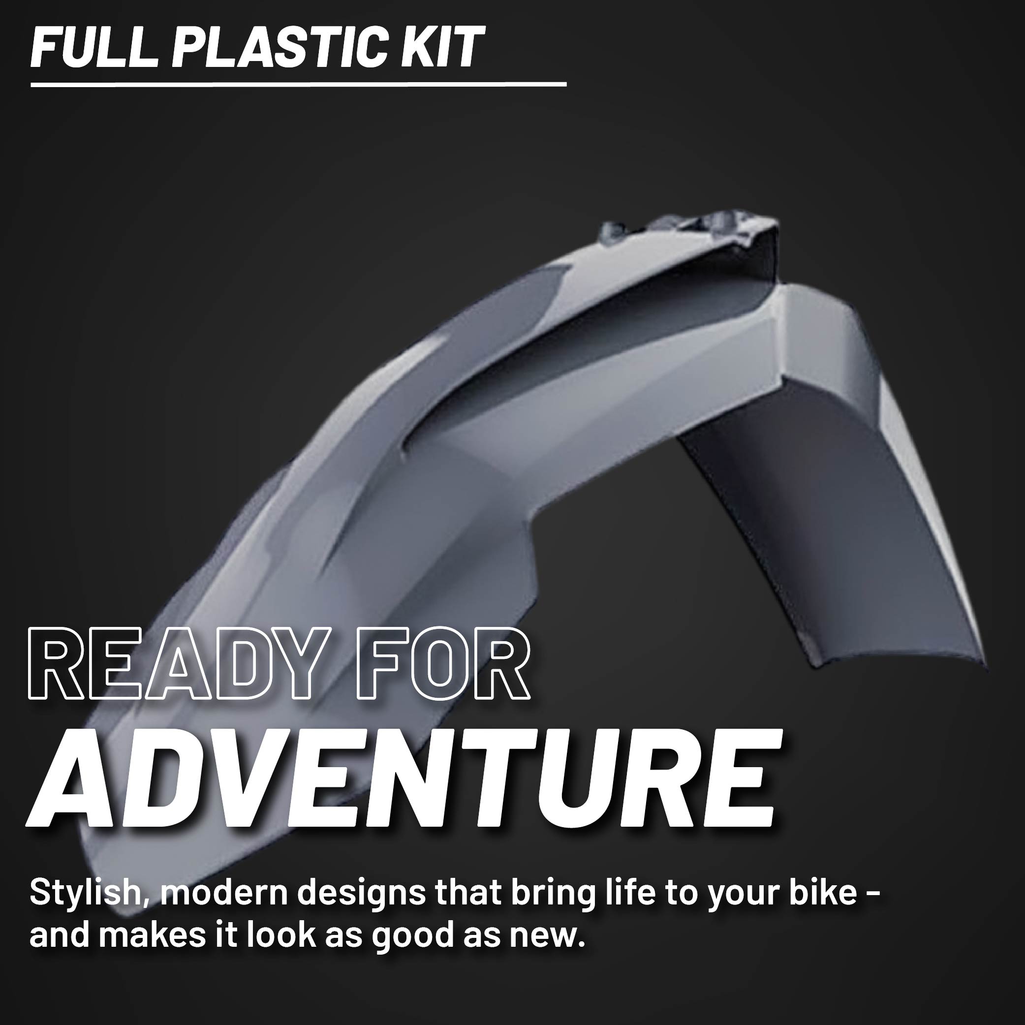 Polisport Motocross (MX) Replica Plastic Kit for KTM SX/SX-F XC/XC-F (2016-18) Dirt Bike – OEM Quality, Durable, Flexible & Perfect Fit – Nardo Gray