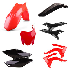 Polisport Full Plastic Kit for Honda CRF 250R (2014-17) OEM Quality Restyling Kit with Superior Fit, Flexibility, and Durability (Red/Black)