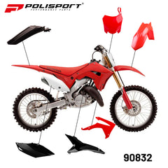 Polisport Full Plastic Kit for Honda CRF 250R (2014-17) OEM Quality Restyling Kit with Superior Fit, Flexibility, and Durability (Red/Black)