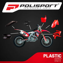 Polisport Motocross (MX) Replica Plastic Kit for Honda CRF 450R (2013-16) Dirt Bike – OEM Quality, Durable, Flexible & Perfect Fit – Red/Black