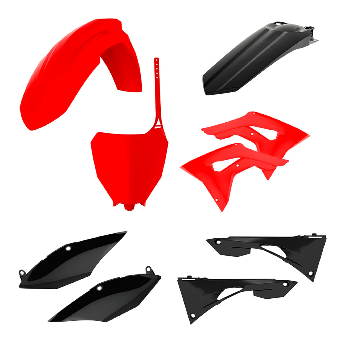 Polisport Motocross (MX) Replica Plastic Kit for Honda CRF 450R (2017-20) Dirt Bike – OEM Quality, Durable, Flexible & Perfect Fit – Red/Black