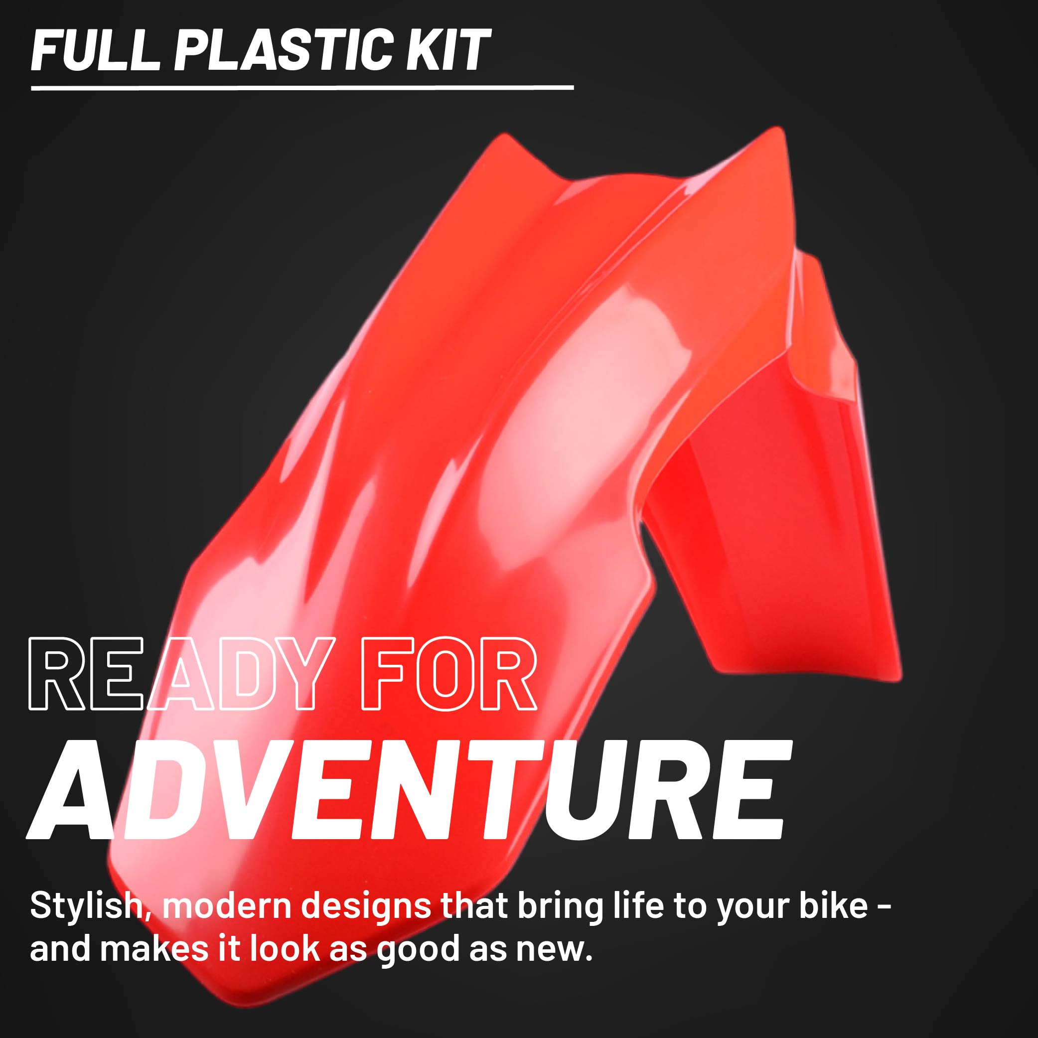 Polisport Motocross (MX) Replica Plastic Kit for Honda CRF 450R (2017-20) Dirt Bike – OEM Quality, Durable, Flexible & Perfect Fit – Red/Black