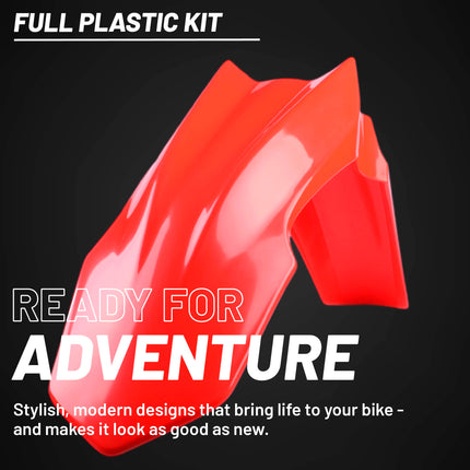 Polisport Motocross (MX) Replica Plastic Kit for Honda CRF 450R (2017-20) Dirt Bike – OEM Quality, Durable, Flexible & Perfect Fit – Red/Black