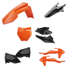 Polisport Full Plastic Kit for KTM XC/XC-F (2016-18) OEM Quality Restyling Kit with Superior Fit, Flexibility, and Durability (Orange/Black)