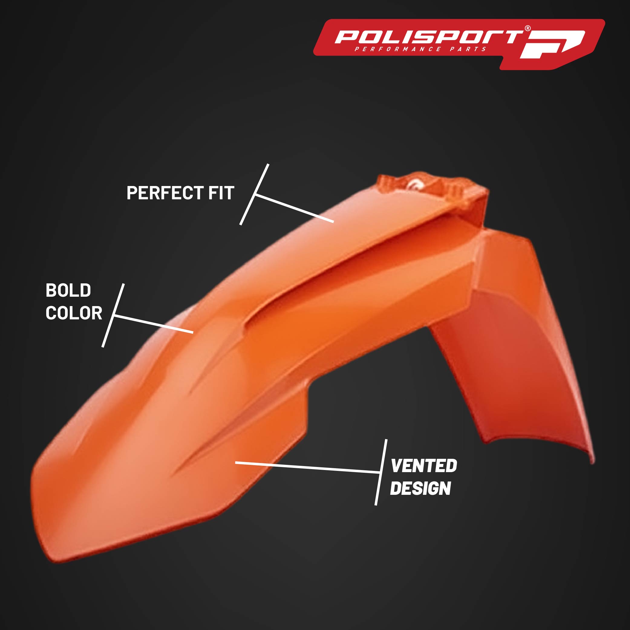 Polisport Motocross (MX) Replica Plastic Kit for KTM SX/SX-F (2016-18) Dirt Bike – OEM Quality, Durable, Flexible & Perfect Fit – Orange/Black