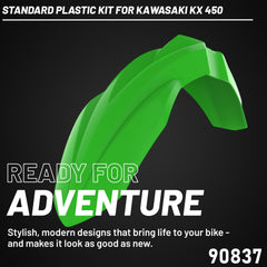 Polisport Plastic Restyling Kit for Kawasaki KX 450F (2016 18) Green/Black