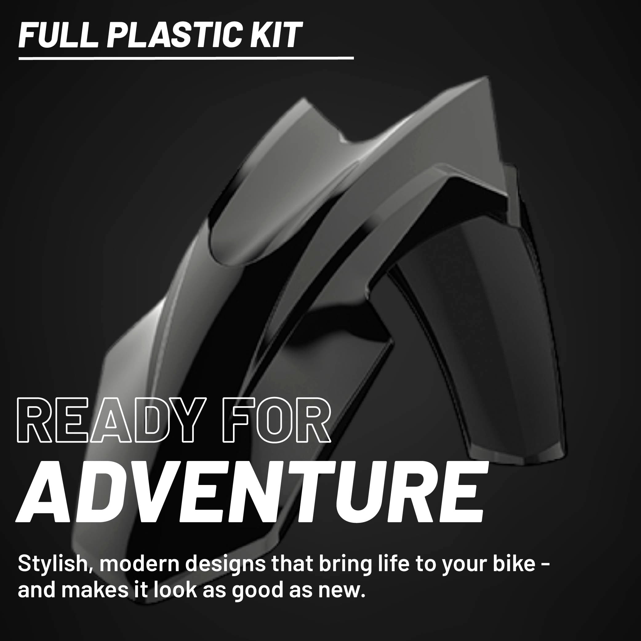 Polisport Motocross (MX) Replica Plastic Kit for Honda CRF 150L (2017-25) Dirt Bike – OEM Quality, Durable, Flexible & Perfect Fit – Black