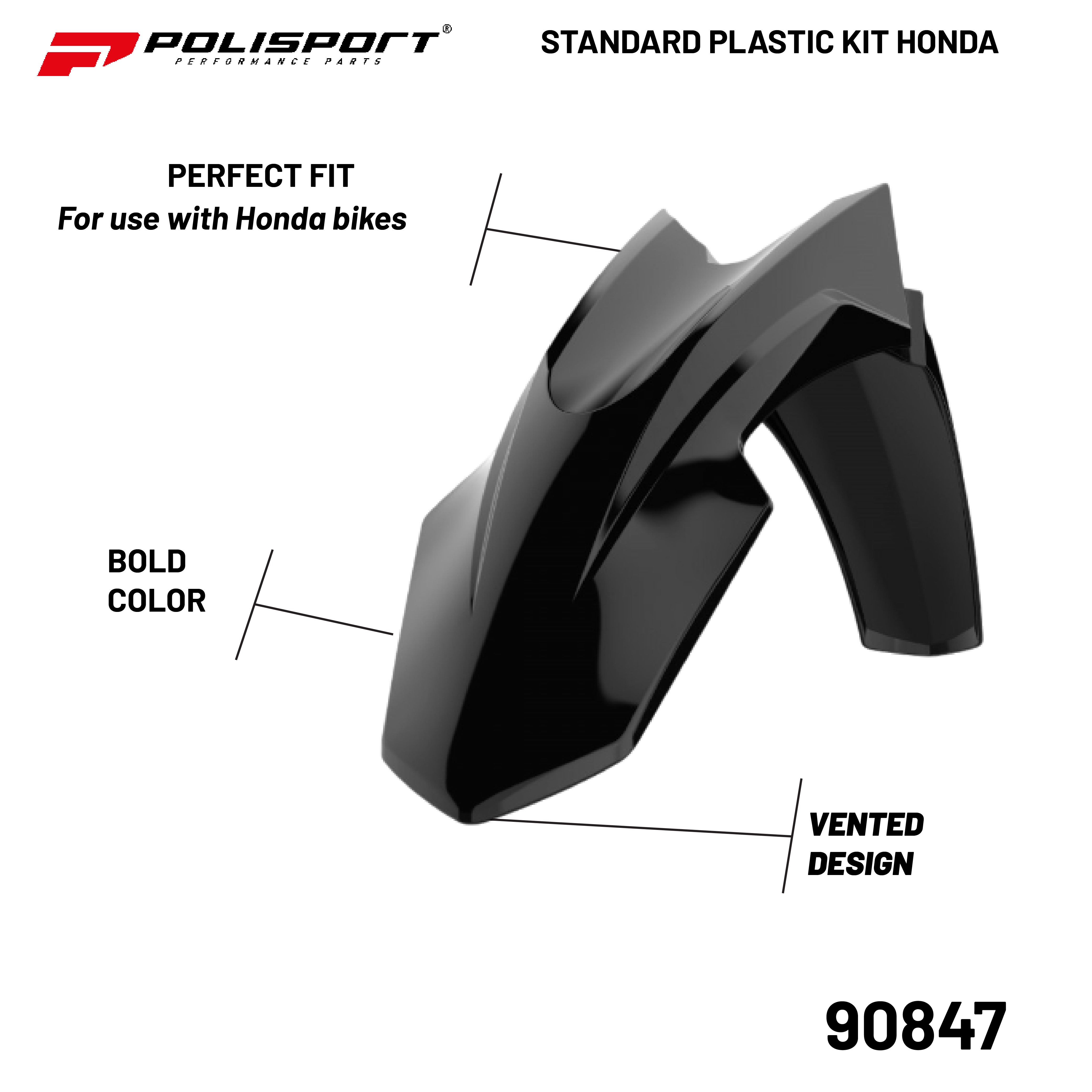 Polisport Plastic Restyling Kit for Honda CRF 150L (2017-2025) Black