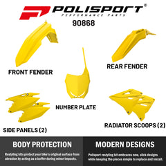 Polisport Restyling Kit Suzuki RM 125/250 (2001-08) (Yellow)