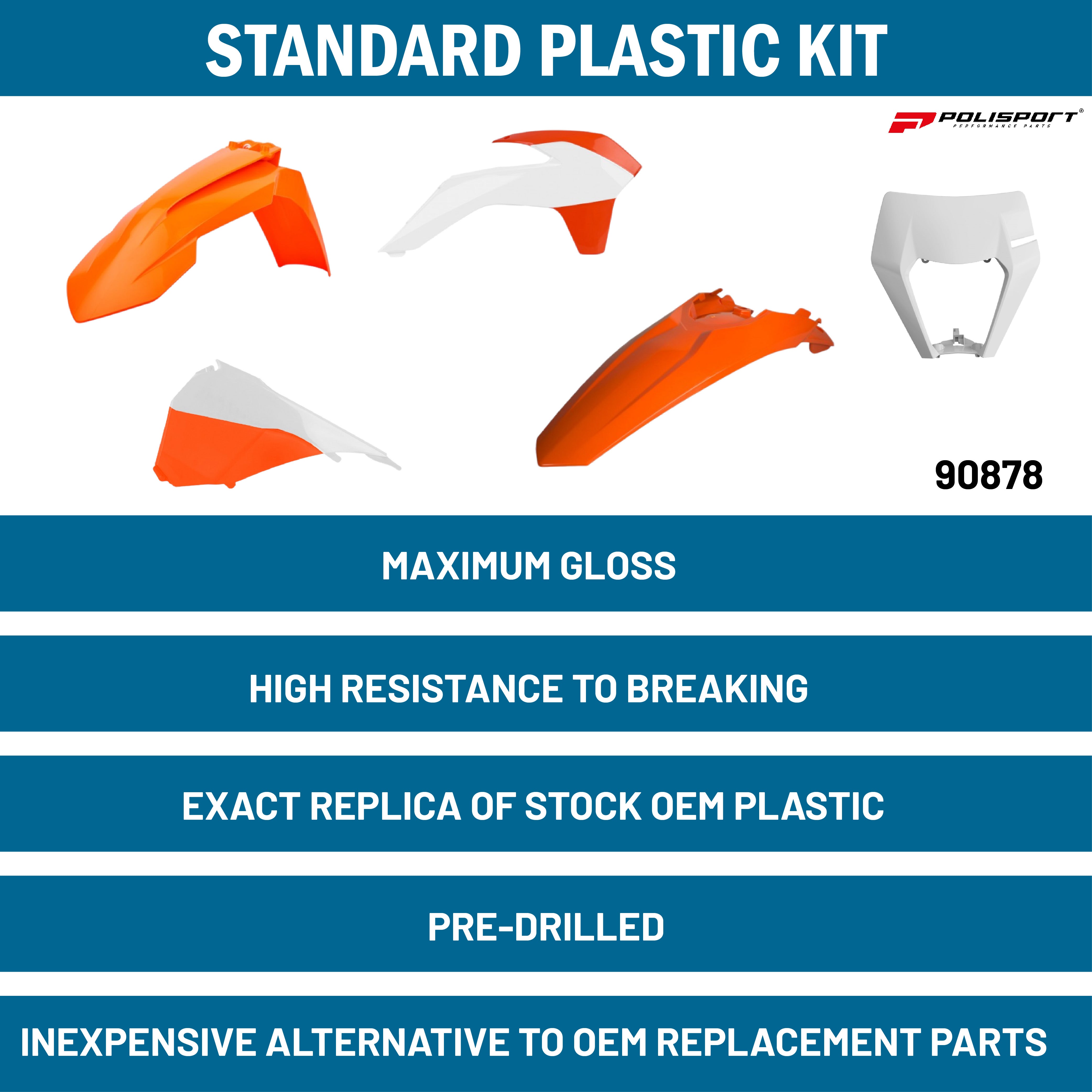 Polisport Plastic Restyling Kit for KTM EXC/EXC-F/XC-W/XCF-W (14-16)