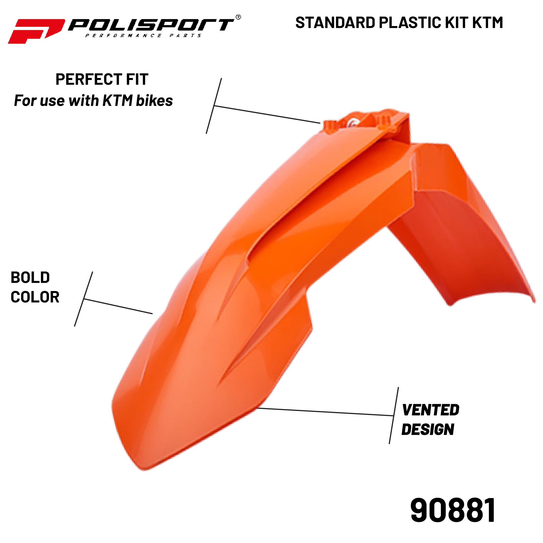 Polisport Standard Replica Plastic Kit KTM ECX/ECX-F/XC-W/XCF-W(17-19) OEM Color