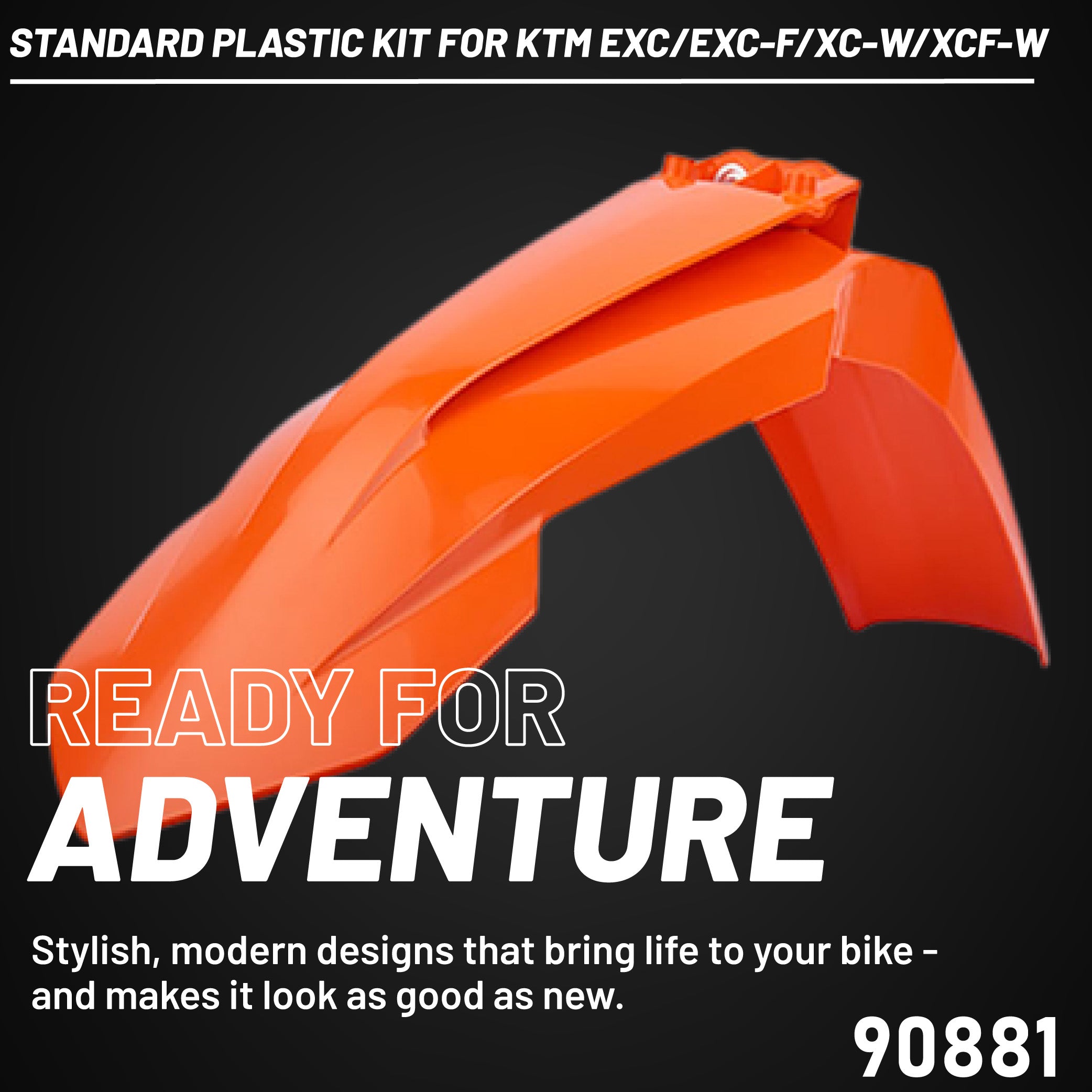 Polisport Standard Replica Plastic Kit KTM ECX/ECX-F/XC-W/XCF-W(17-19) OEM Color