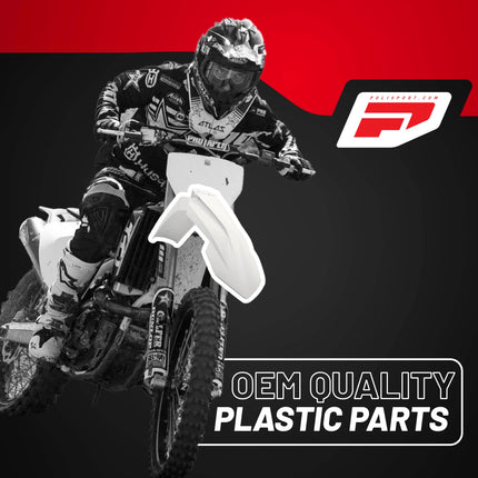 Polisport Motocross (MX) Replica Plastic Kit for KTM EXC/EXC-F & XC-W/XCF-W (2017–2019) Dirt Bike – OEM Quality, Durable, Flexible & Perfect Fit – White