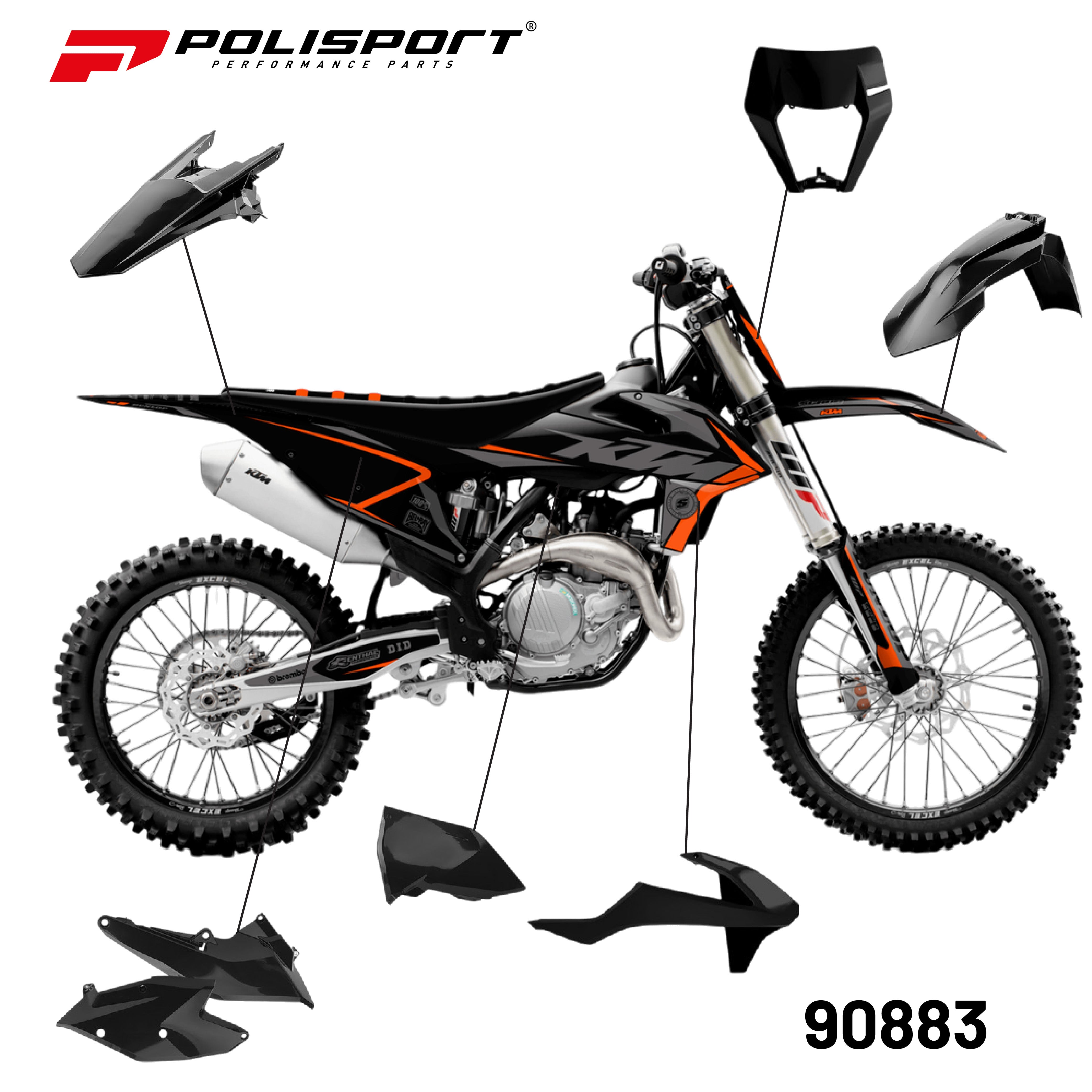 Polisport kit enduro w/mask KTM EXC/EXC-F(17-19)